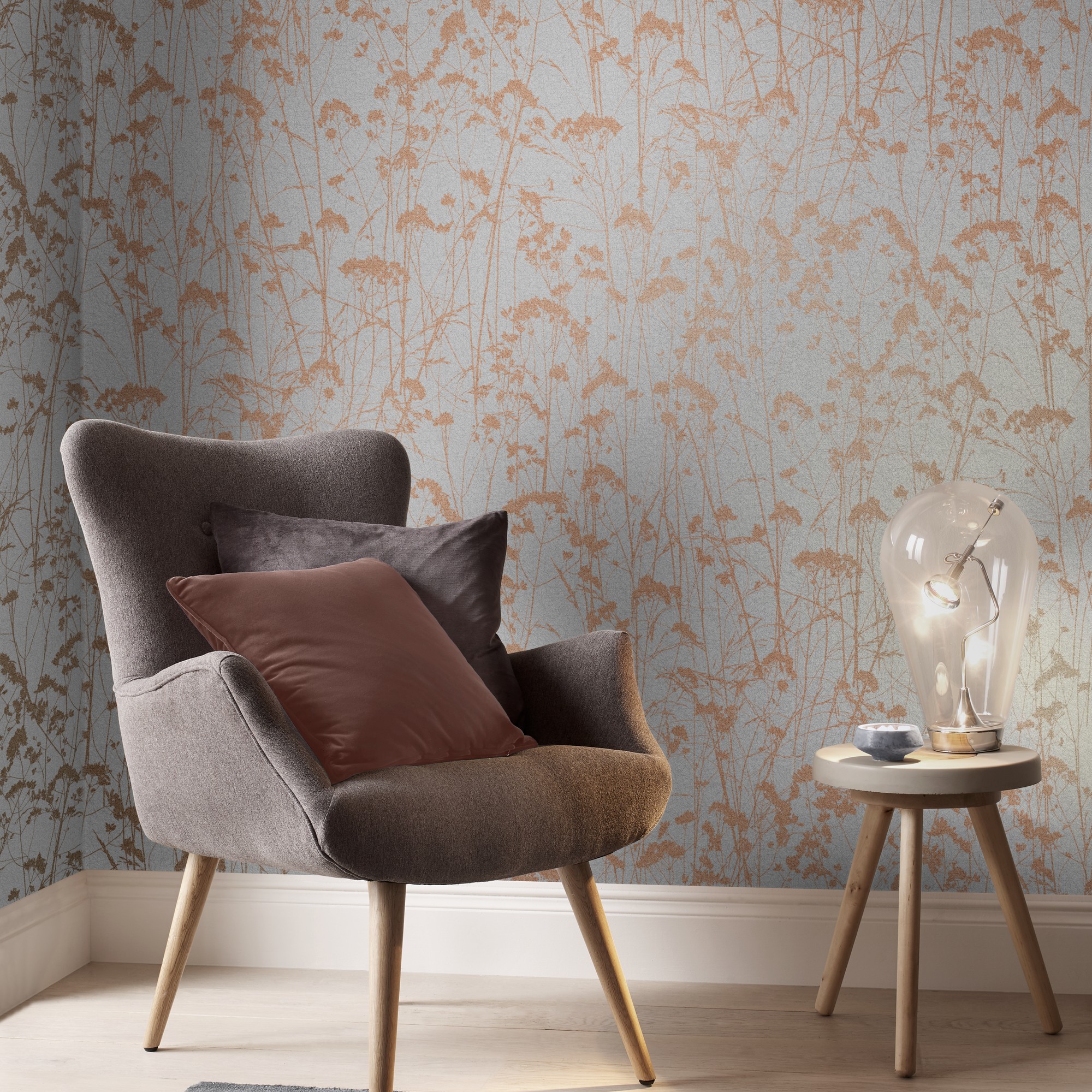 Grace Cloud Wallpaper 105457 By Graham Brown In Grey Metallic